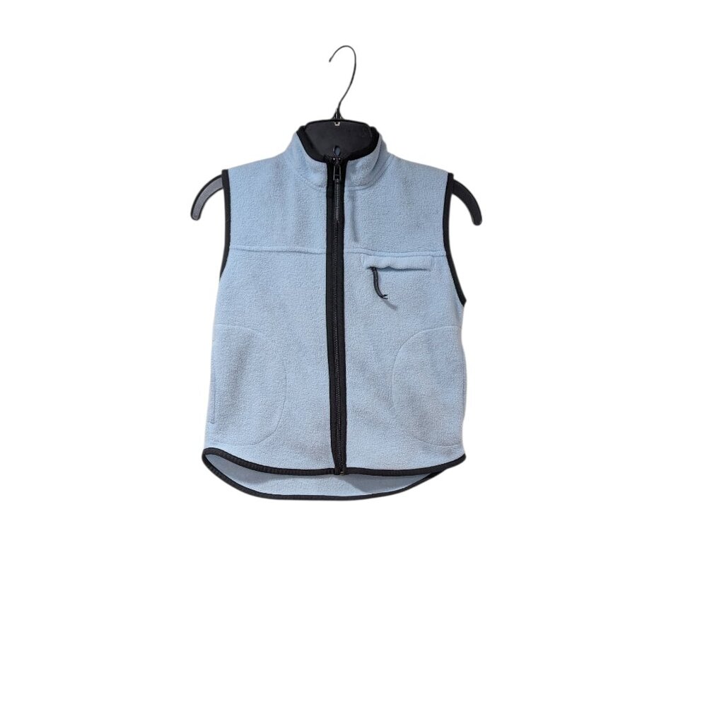 Prospirit Youth Girl Light Blue Full Zip Pocketed Fleece Vest Sz S-6X